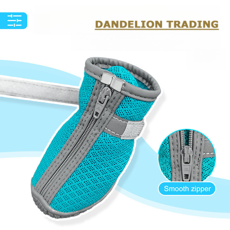 DANDELION รองเท้าสุนัข 4 ชิ้นน้ําหนักเบารองเท้าสุนัขลื่นสัตว์เลี้ยง Paw Protector Shock Absorption ร