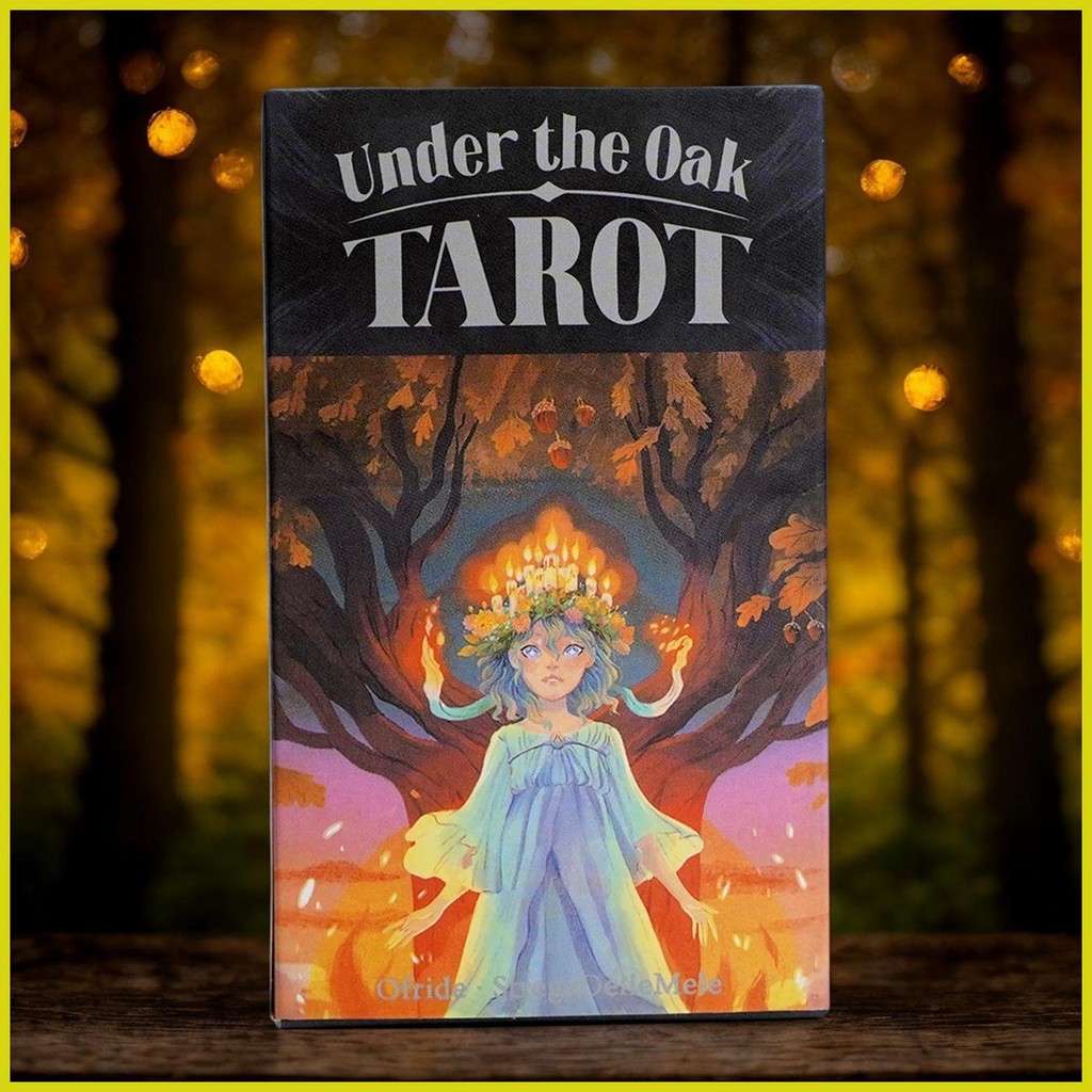 Tarot Deck Tarot Card Guide Book 78X Oak Theme Deck Oracle Book Positive สําหรับ Afirmation Divinati
