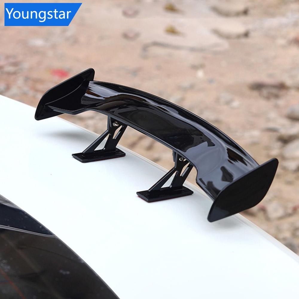 FYY 1 PC Universal Car Mini Tail Wing คาร์บอนไฟเบอร์ดู Mini Modified Tail Wings รุ่น Auto ด้านหลังสปอยเลอร์ตกแต่งรถอุปกรณ์เสริม