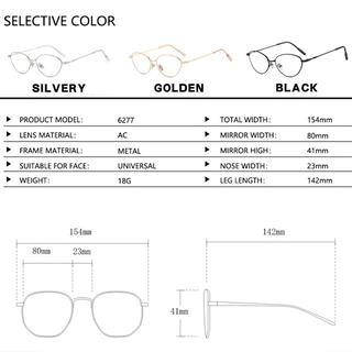 แว่นทรงแมว -25~425° 👓แว่นสายตาสั้น👓 กรอบแฟชั่นป้องกันแสงสีฟ้า สำเร็จรูปสำหรับผู้หญิงผู้ชาย ใส่สบาย 1041