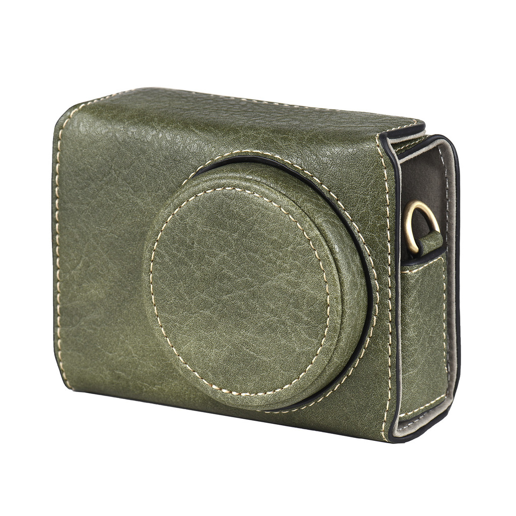 กระเป๋ากล้องแบบพกพาหนังสังเคราะห์กระเป๋ากล้องพร้อมสายคล้องไหล่สําหรับ Ricoh GR3 GR III/ GR3X กล้อง