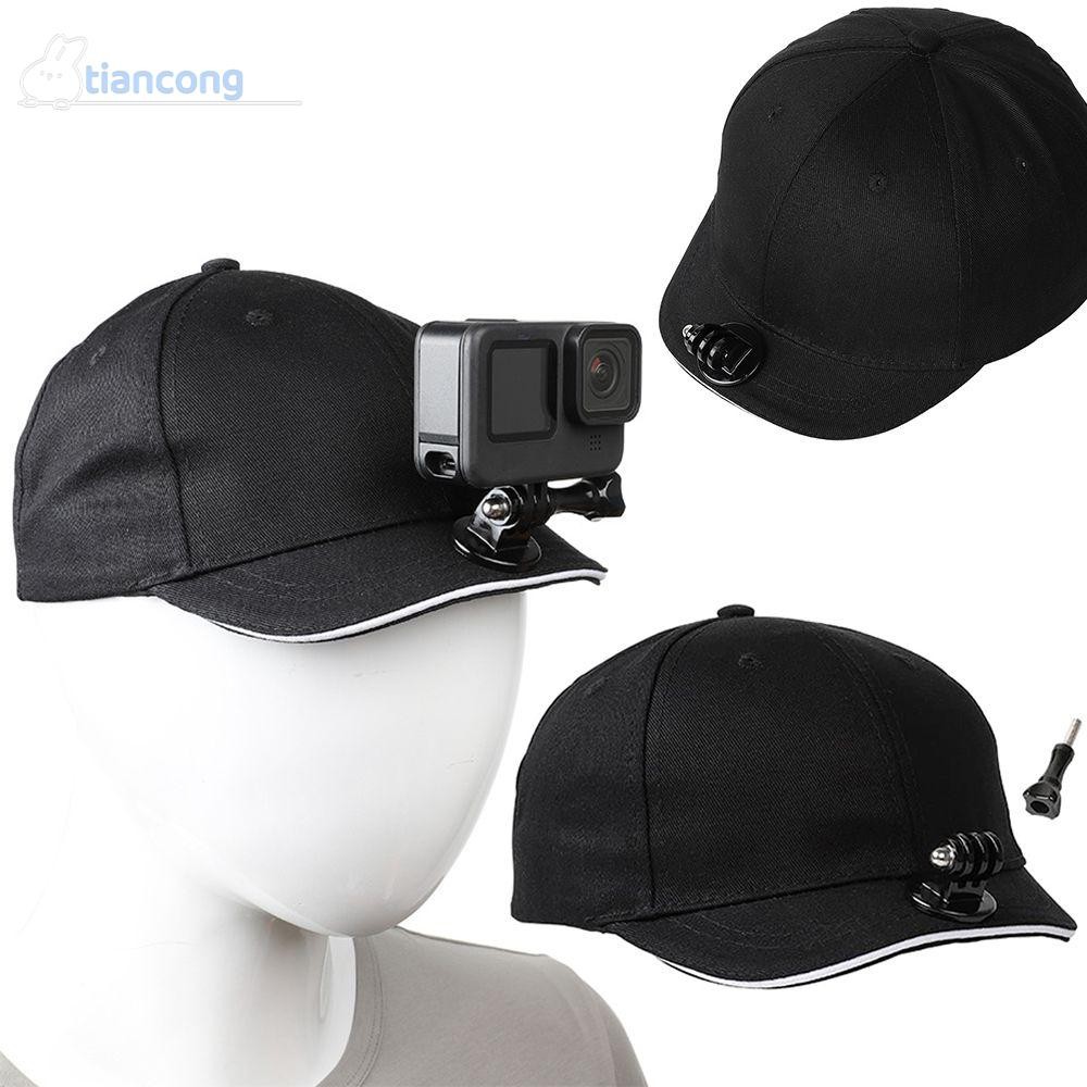 TIANCONG Cap Mount Action กล้องปรับสายคล้องคอสําหรับ Hero 10/9/8/7/6/5 DJI OSMO Action Insta360 One 
