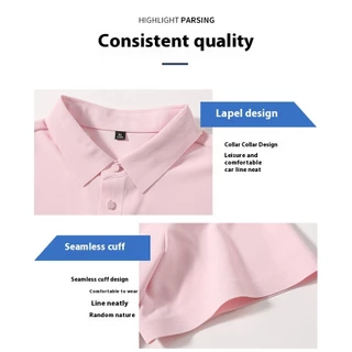 เสื้อโปโลสำหรับผู้หญิงและคู่รัก สไตล์แขนสั้น ยอดนิยมในฤดูร้อน เหมาะสำหรับการทำงานและความสะดวกสบาย #MDL-1199-AD