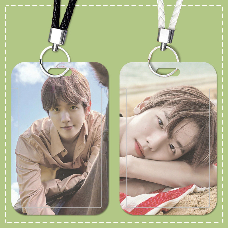 Bian Baekhyun Bus Card Holder ที่กําหนดเองโรงเรียนการ์ดอาหารการ์ดน้ํา ID Card Bank Card เคสป้องกันพว
