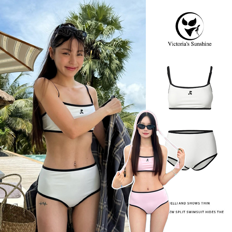 ส่งไวจากไทย ชุดบิกินี่ ทูพีช เซ็กซี่ bikini เอวสูง สไตล์เกาหลี สำหรับผู้หญิง#0941