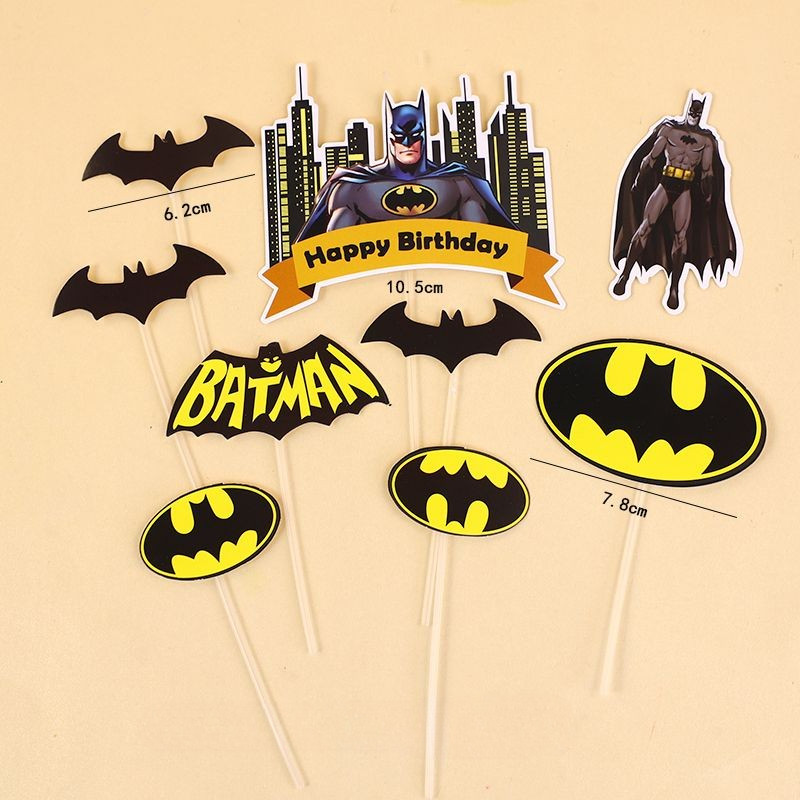 ใหม่ Batman Cake Baking Plugin สําหรับเด็ก Boys Superhero Birthday Cake และขนมเค้กเบเกอรี่ Plugin