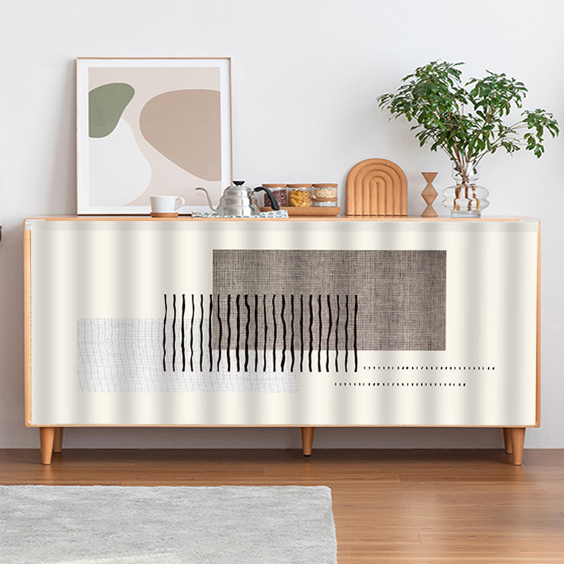 แนะนำ ผ้าม่าน ผ้าม่านตู้ครัวนอร์ดิกม่านกาวในตัวที่เรียบง่ายฝุ่นตู้ม่านตกแต่งบ้าน ราคาพิเศษ มีเก็บเงินปลายทาง