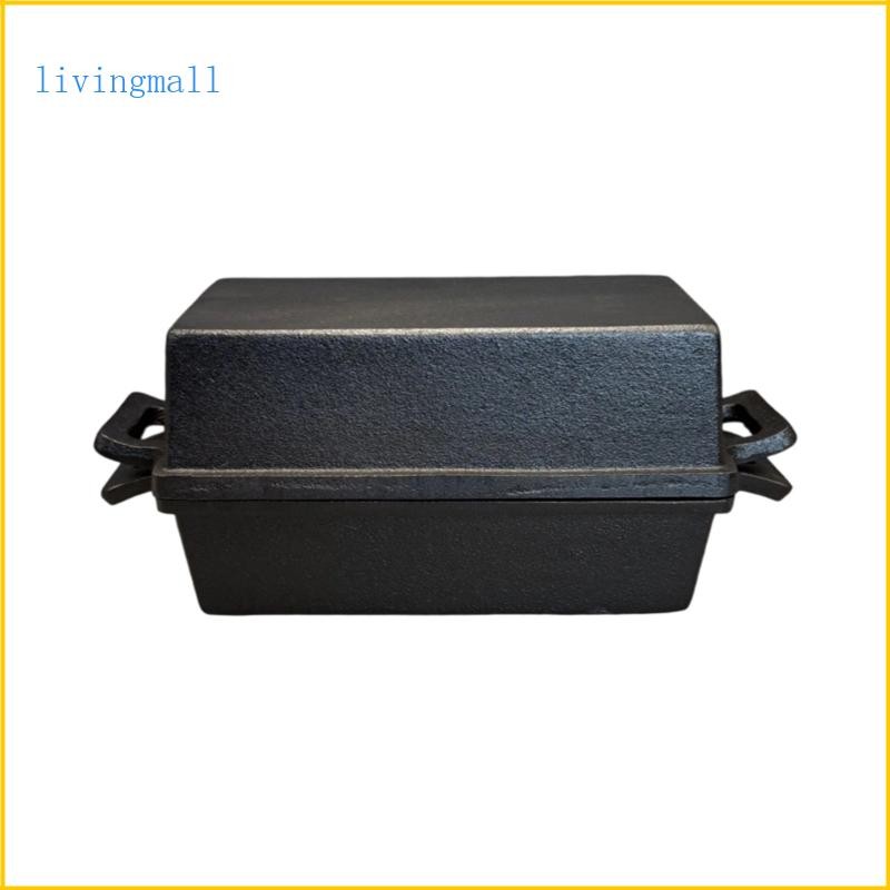 LIVI กระทะเหล็กหล่อ Loaf สําหรับเตาอบอบเปรี้ยวปลอดภัยทนทานขนมปังแม่พิมพ์แม้ความร้อนกระจาย Bakeware