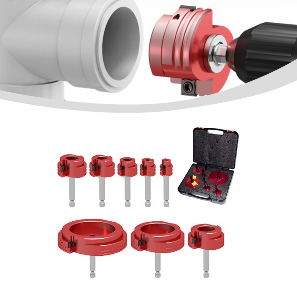 [NEW]8PCS PVC Reamer Kit Aluminum 1/2-4inch for PVC CPVC ABS Fittings Pipe Removal[SWHOME-TH]