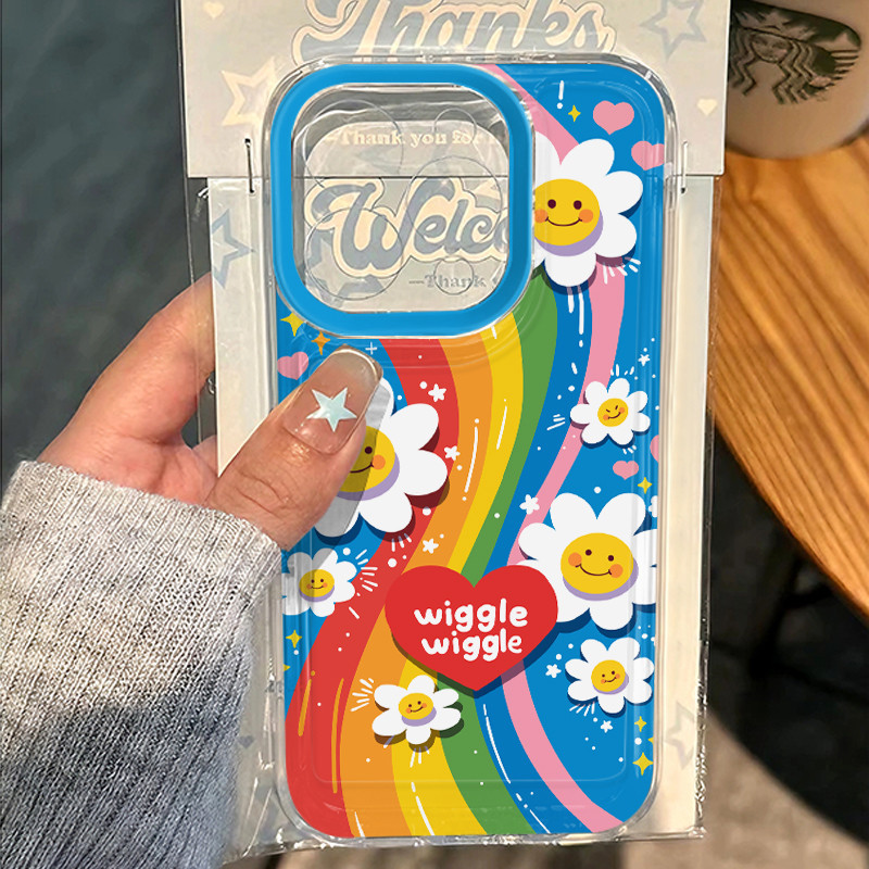 💫SUN💫น่ารักลูกแมวลูกสุนัขเข้ากันได้เคสไอโฟน 16 11 Pro Max 14 12 13 Pro Max XS XR X Max 7 15 14 8 Plus ใบหน้ายิ้มแย้ม