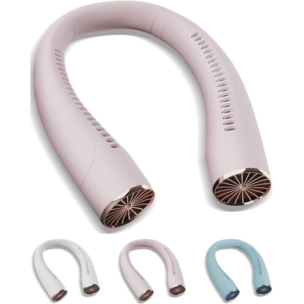 KENSUKA พัดลมคล้องคอ NF3 พัดลมคล้องคอแบบพกพา เครื่องปรับอากาศ พร้อมแบตเตอรี่ชาร์จ USB 4000mAh ปรับได