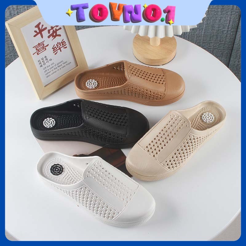 ToyNo.1🧸 พร้อมส่ง🧸 "TO-015" รองเท้ายางแบบสวม ใส่สบาย ทรงผู้หญิงมี4สี