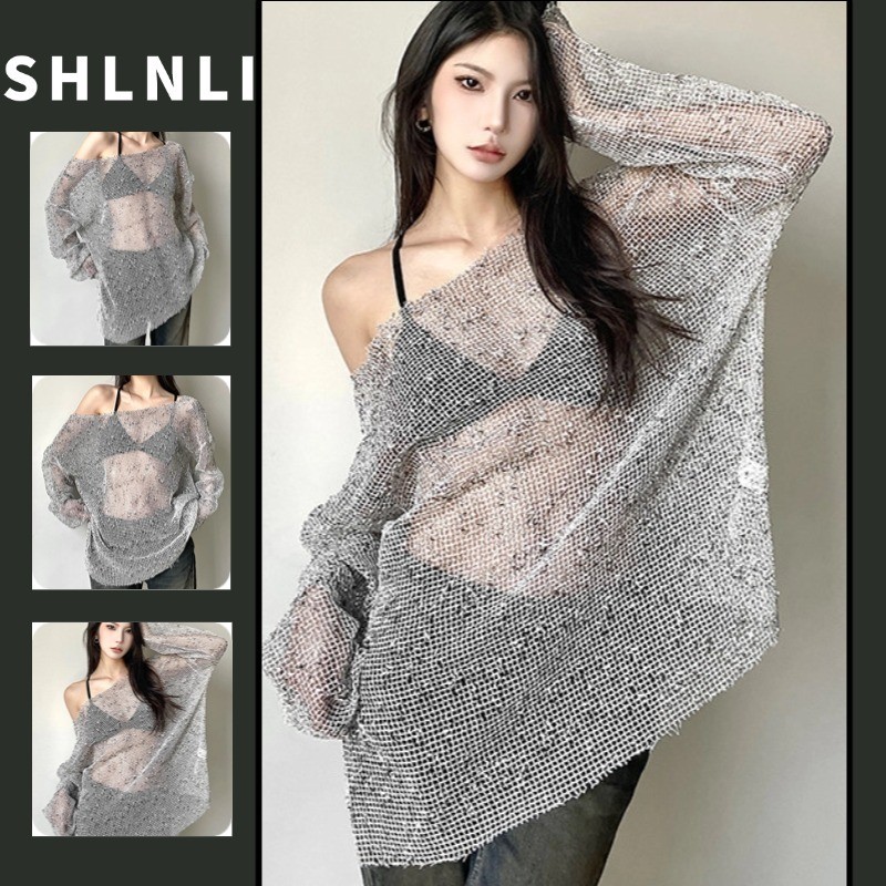 เสื้อยืดนุ่มสำหรับผู้หญิง ทรงหลวม สไตล์ทันสมัย เหมาะสำหรับฤดูใบไม้ผลิดอกและฤดูร้อน มีการป้องกันแสงแดดดีเยี่ยม