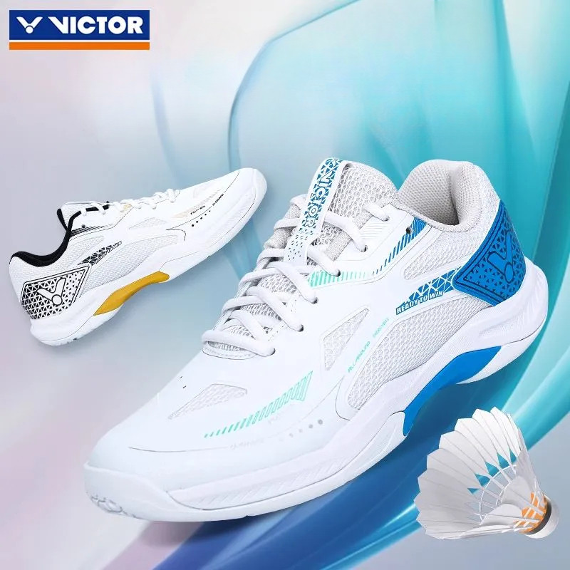 VICTOR รองเท้าแบดมินตัน  ของแท้ รองเท้ากีฬาฝึกที่มั่นคงสำหรับผู้ชายและผู้หญิง A240 AF