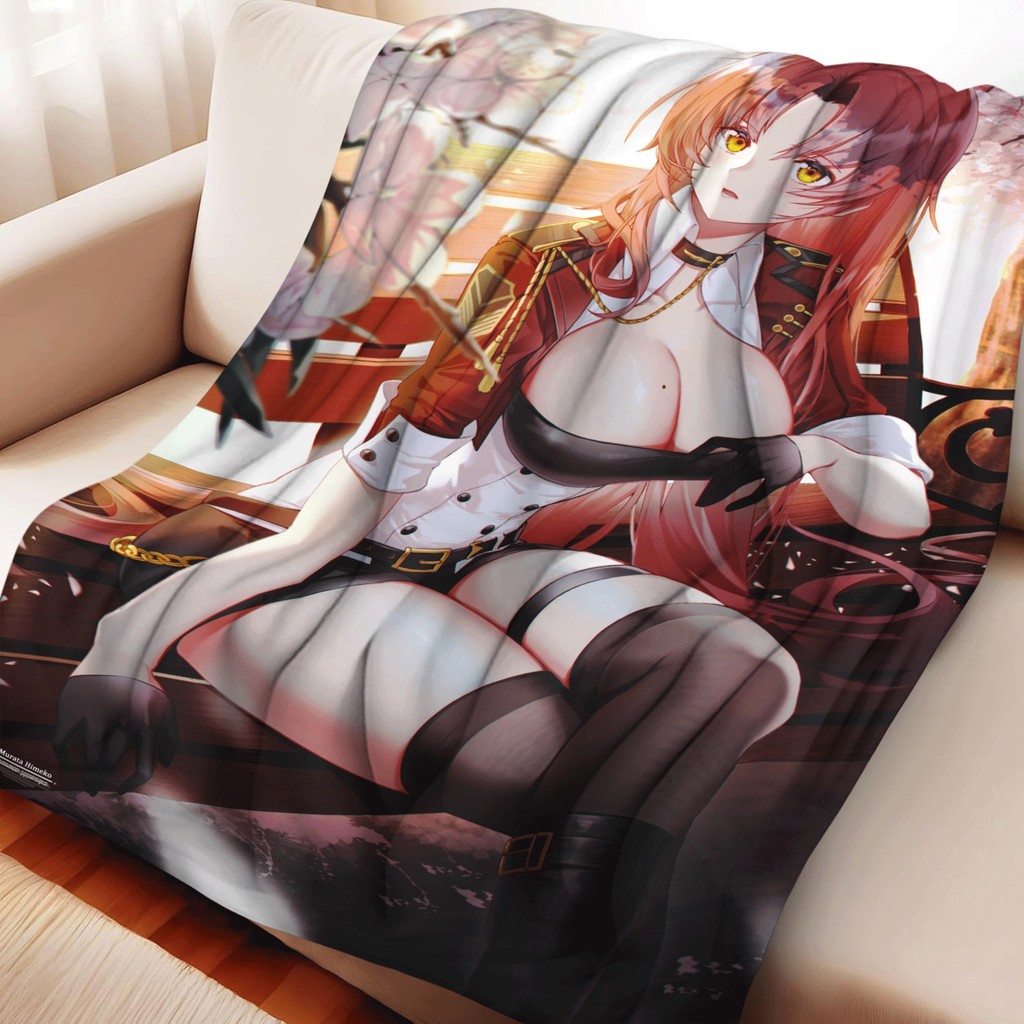 Honkai Star Rail Murata Himeko แฟชั่น Four Seasons Flannel ผ้าห่ม Travel Bed Plush Travel Office Bre