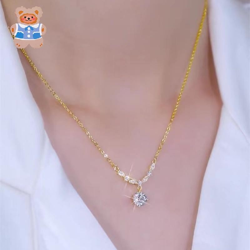 สร้อยคอเชือกกระดูกสำหรับผู้หญิง ใช้อเนกประสงค์ มีสไตล์หรูหราและอารมณ์สดใส CRD