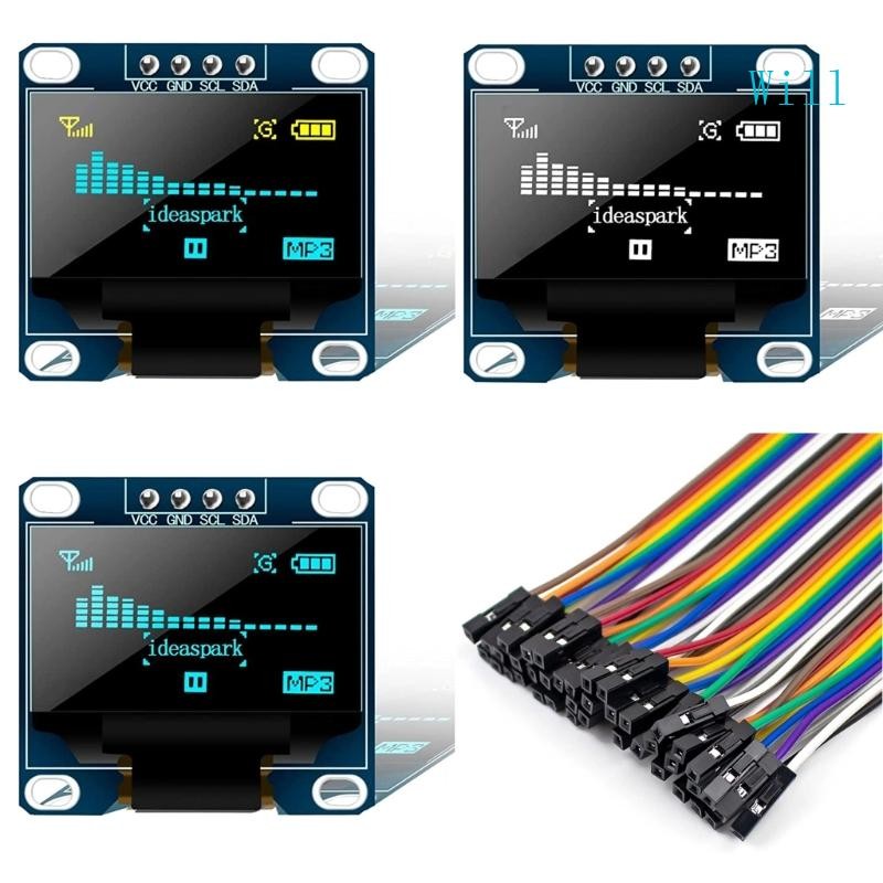 จะจอแสดงผล OLED 0 96 12864 128x64 Driver IIC I2C Serial Self-Luminous