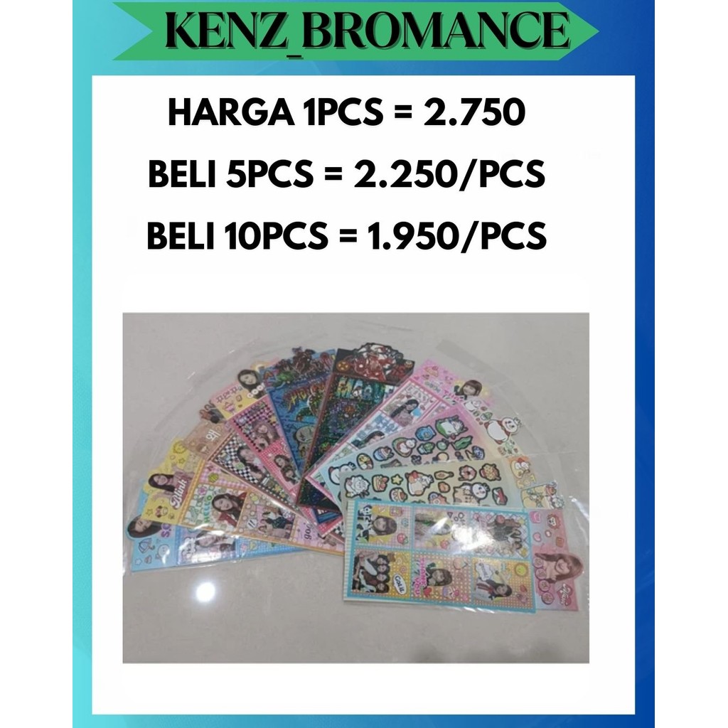 สติ๊กเกอร์ KENZ 2D BLINK BLING MARVEL BLACKPINK MIXUE AVENGERS SPIDERMAN JENNIE ROSE LISA JISOO