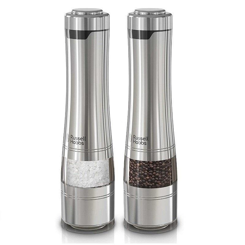 2025ผลิตภัณฑ์ใหม่ UK นําเข้า Russell Hobbs Russell Hobbs สแตนเลสไฟฟ้าเครื่องบดพริกไทยเกลือทะเลเสฉวน