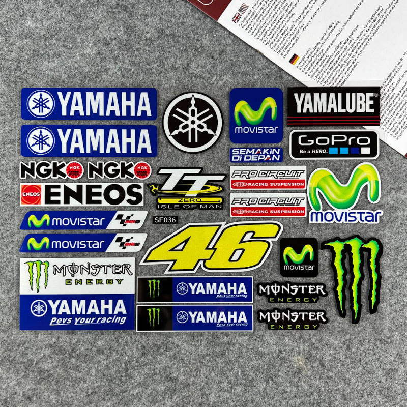 【Ready Stock】 Applicable to Yamaha Reflective Stickers Motorcycle Decals Smart Grids 125 Blessed Fas
