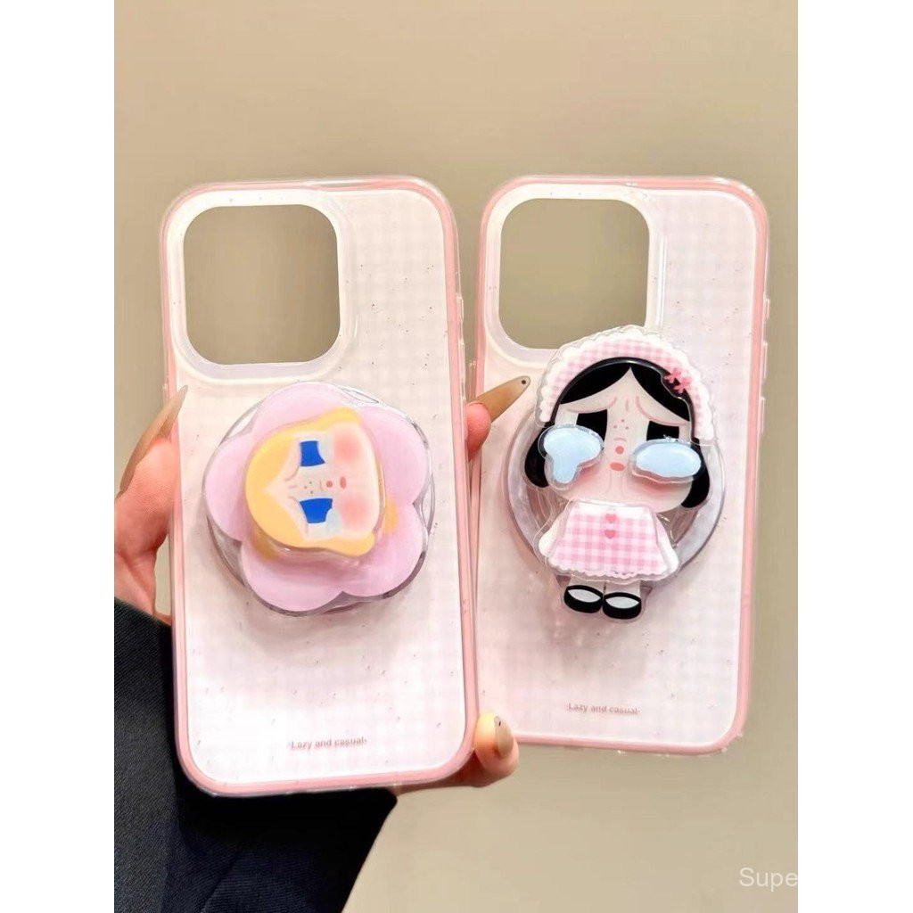 เคสโทรศัพท์ เหมาะสําหรับ iPhone 7 8 X XS XR XSMAX 11 12 13 14 15 16 17 Pro max Plus ผ้ากันเปื้อนร้องไห้เด็กวงเล็บแม่เหล็กรวมทุกอย่าง Soft Case Shock-proof ป้องกันกรณีเชลล์ EULB