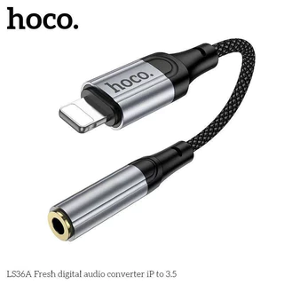 ✅ HOCO LS36 ตัวแปลงช่องหูฟัง Type-C / iOS / USB to 3.5 mm รองรับ iOS 15 / Pad ฟังเพลง + คุยโทรศัพท์ Audio Converter hc5