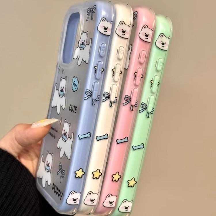 การ์ตูนน่ารักแมวน่ารักเหมาะสําหรับ ihone16promax Apple 15pro เคสโทรศัพท์ 14 Two-in-One 13 Hard