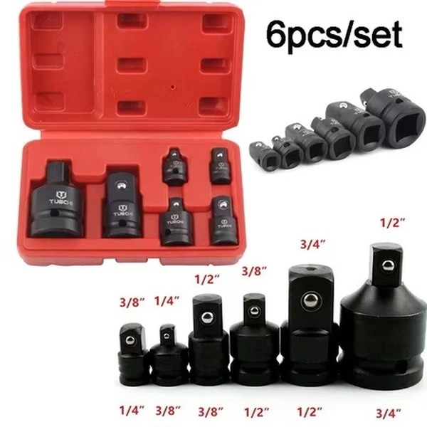ข้อลด ข้อเพิ่ม 6ตัวชุด ประแจ บล็อก ข้อต่อบล็อค ไดรฟ์อิมแพ็คอะแดปเตอร์ Socket Convert Adapter 6pcs/set