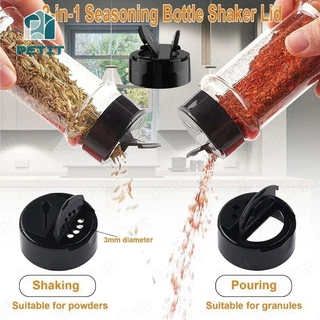 ขวดเครื่องเทศ PET พลาสติกใส โถเครื่องปรุงพร้อมฝาปิด ขวดเก็บเครื่องปรุงรส ภาชนะใส่เครื่องเทศ จัดเก็บครัว