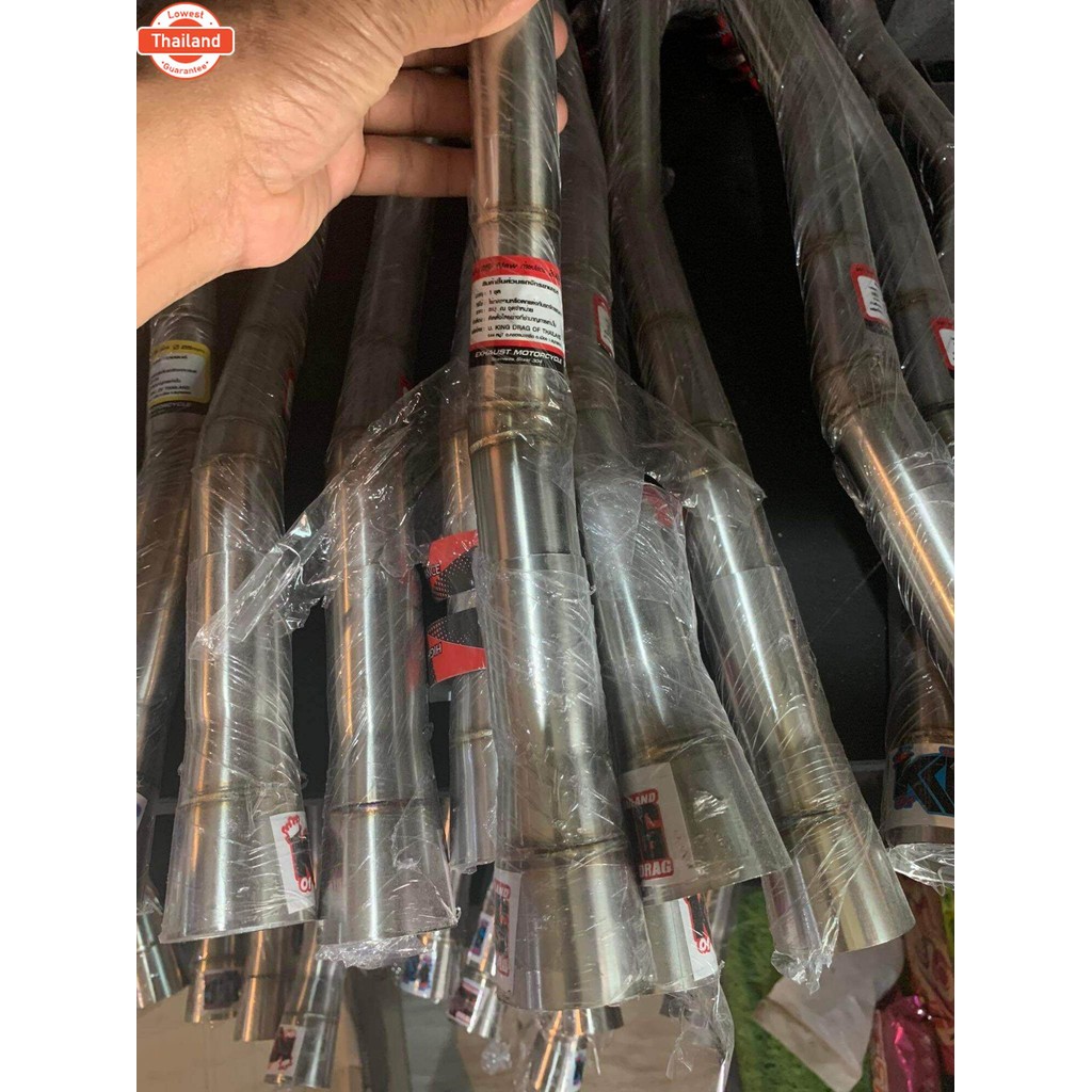 คอท่อเลส  W125 วาฬ W125วาฬ LED ขนาดคอ 28 มิล ท้ายออก32มิล