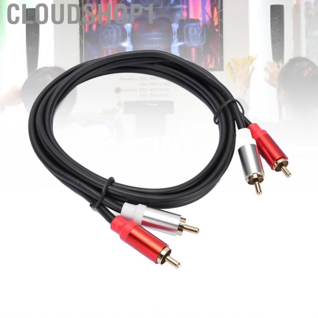 Cloudshop1 CloudShop1-th Male to Stereo AV Audio Cable 3.3ft เสียงสำหรับโฮมเธียเตอร์ HDTV รถแอมพลิฟา
