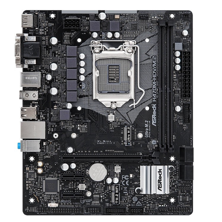 ASRock H470M-HDV/M.2 เมนบอร์ดเดสก์ท็อป 1200 รองรับ i710700 ฉัน910900ซีพียูรุ่นที่สิบ