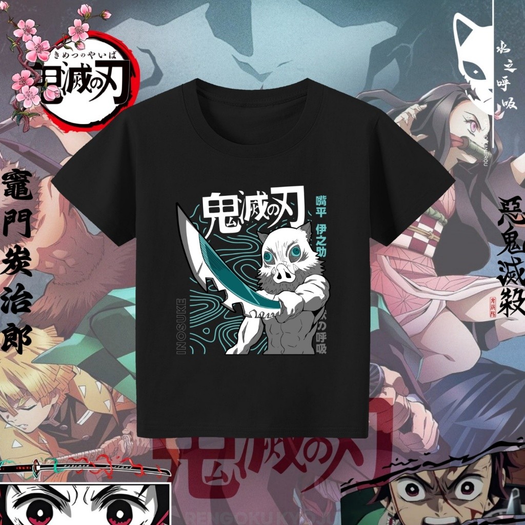 กระทะ!! Kemja-T Unisexssex Demon Slayer ANIME เสื้อยืดเสื้อผ้าแขนสั้น S-5XL 80