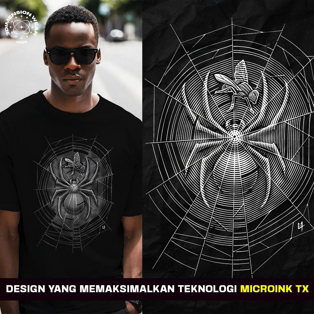 จัดส่ง 24 ชั่วโมง 100% Design3DimensionWear - เสื้อยืด 3D Web ดั้งเดิมระดับพรีเมี่ยม - DT0147