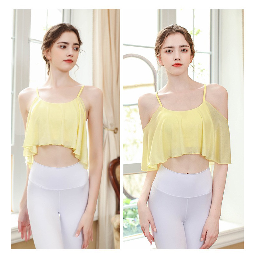 2025ใหม่เสื้อกั๊ก Modal Modal Modal เสื้อกั๊กโยคะพร้อมเบาะหน้าอก, เสื้อคลุมผู้หญิง, สายเอี๊ยมตาข่าย2