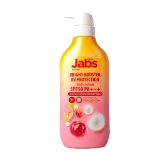 เซ็ตคู่ Jabs กันแดดแจ๊บส์ กันแดดไบร์ท บูสเตอร์ + กันแดดกันน้ำ กันเหงื่อ โทนอัพ ปริมาณ 450 มล.
