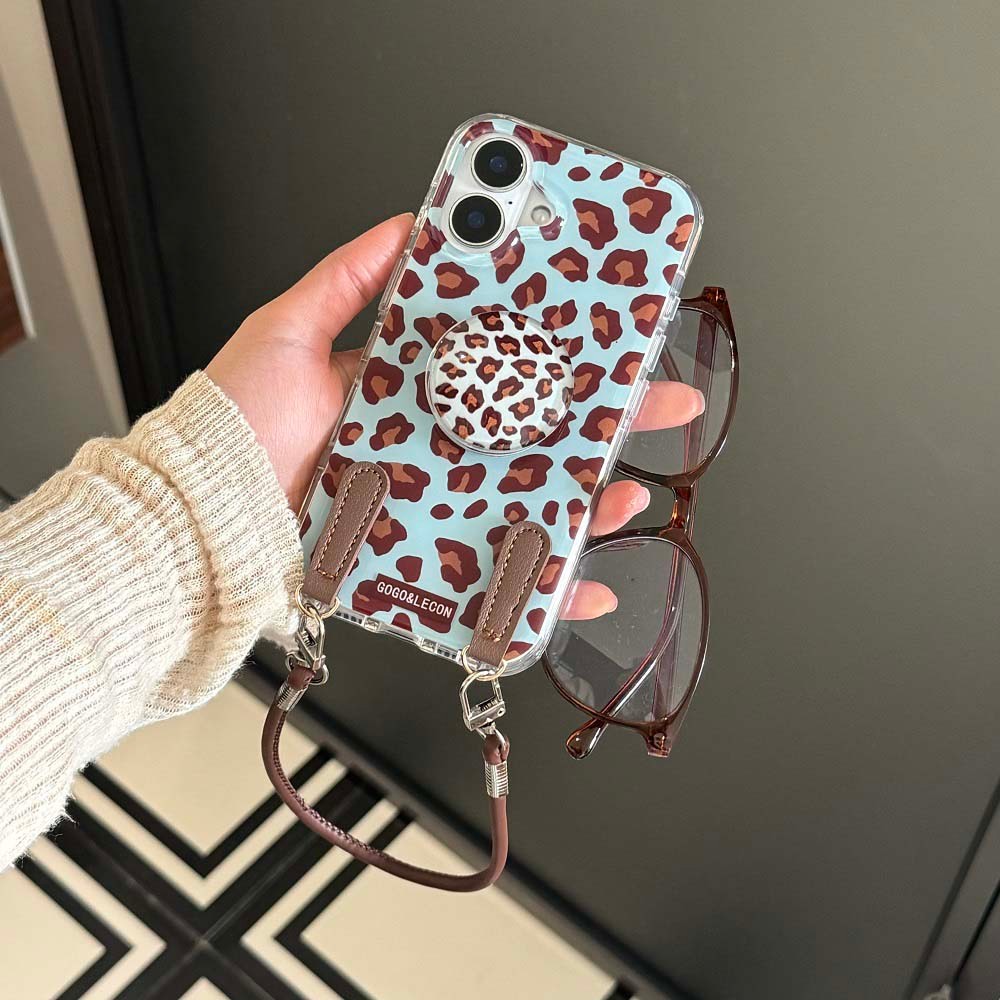 เข้ากันได้สําหรับ ไอโฟน 16โปรแม็กซ์ 15โปรแม็กซ์ 13 14โปรแม็กซ์ เคสโทรศัพท์ลายเสือดาวน่ารัก