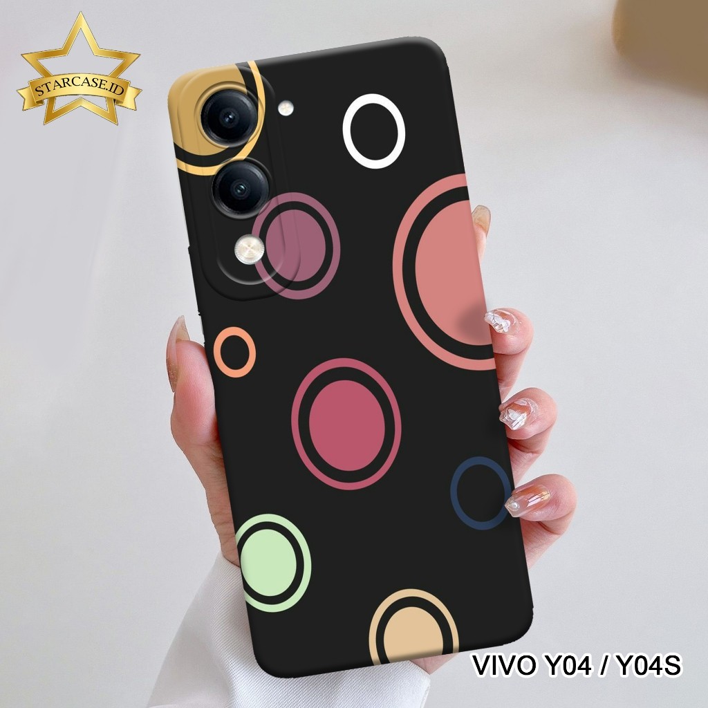 HP Softcase VIVO Y04 4G / Y04S 4G 2025 - ล่าสุด VIVO Y04 4G SoftCase - Starcase - เคสแฟชั่นนามธรรม -