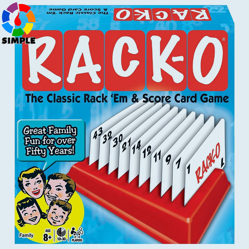 RACK-O Card Game - Family Game Night Kids 8+ & Adults - Original Retro Classic