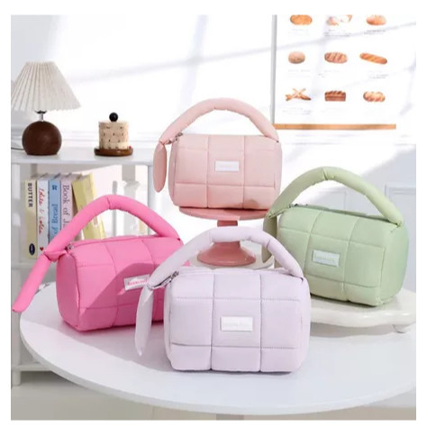 TSB Puff Bag กระเป๋าเครื่องสําอาง Puffy Makeup Travel Organizer กระเป๋าอเนกประสงค์กระเป๋าเดินทางผู้ห