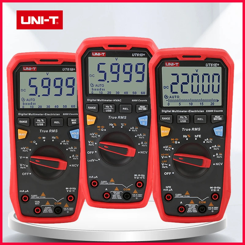 UNI-T UT61B UT61D UT61E Plus สมาร์ทมัลติมิเตอร์ดิจิตอล Professional Multi เมตร 22000 นับ AC DC แอมป์มิเตอร์โวลต์มิเตอร์ Multitester