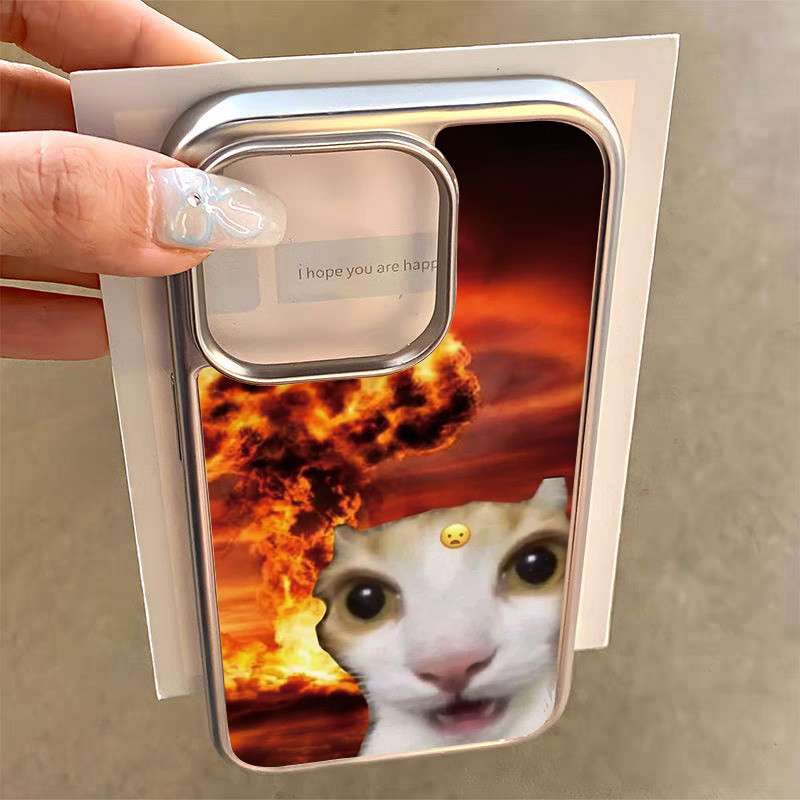 meme สําหรับiPhone 16 Pro Max 15 14 XR 13 12 11 Pro Max 8 7 Plus X Xs Max Se 2020 13 12 11 Softหรูหร