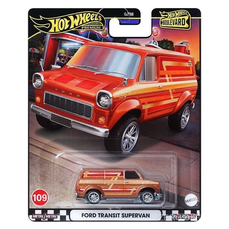 Hotwheels Car Culture Garden Avenue 22 Ford Travel Van จําลองรถโมเดลของเล่น GJT68 8ESR