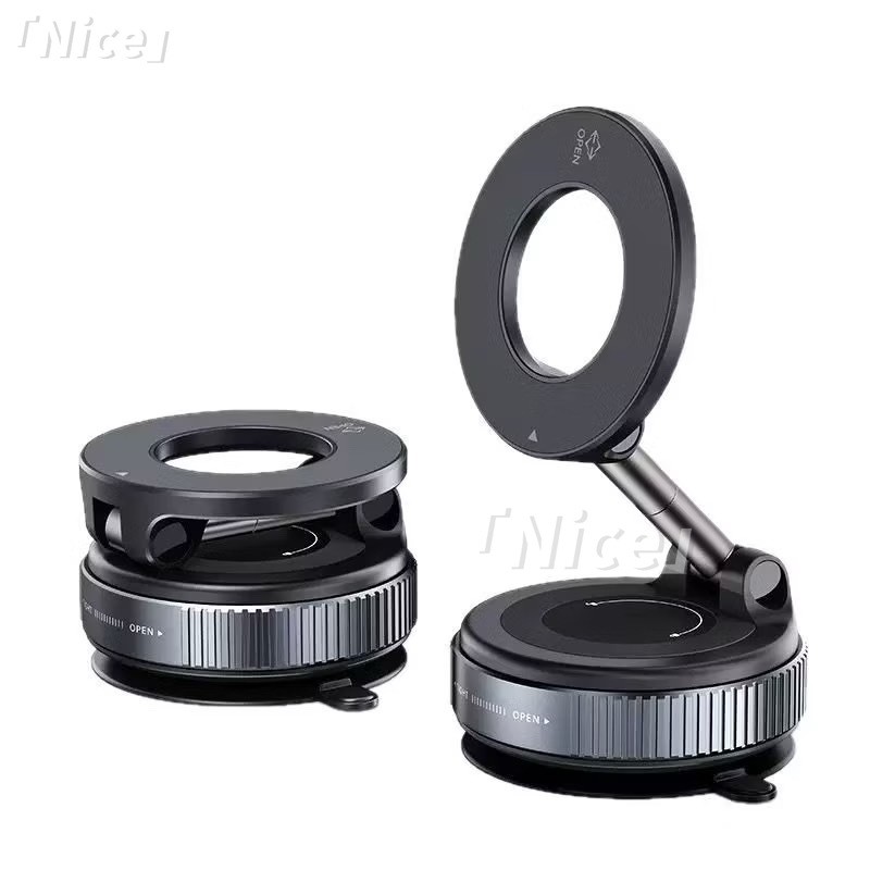 ขาตั้งโทรศัพท์แม่เหล็กคู่+ดูดสูญญากาศ 360° หมุนฟรี! สำหรับรถ-มอเตอร์ไซค์ แข็งแรงทนทาน