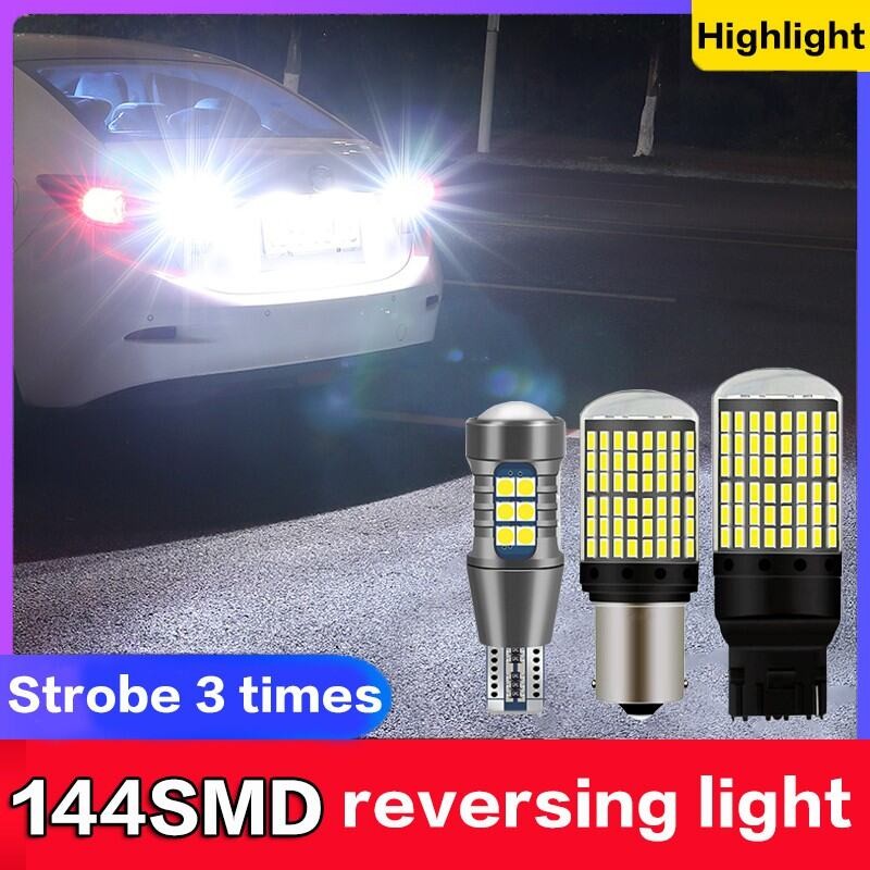 1 ชิ้น 144led S Trobe 3 เวลา LED สํารองย้อนกลับหลอดไฟ 1156 T20 T15 LED P21W W16W W21W 7440