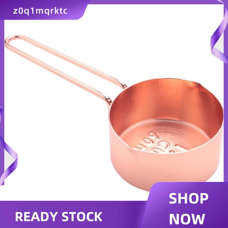 z0q1mqrktc Rose gold ถ้วยตวงสแตนเลสและช้อนชุด 8 การวัดแกะสลัก, Pouring Spouts & Mirror ขัดสําหรับการ