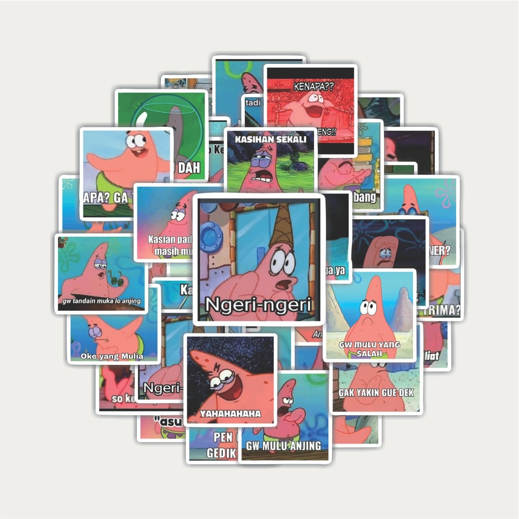 สติ๊กเกอร์แพ็ค Patrick Meme V3 สติ๊กเกอร์ | สติ๊กเกอร์ TUMBLR | สติ๊กเกอร์แล็ปท็อปสําหรับกระเป๋าเดิน