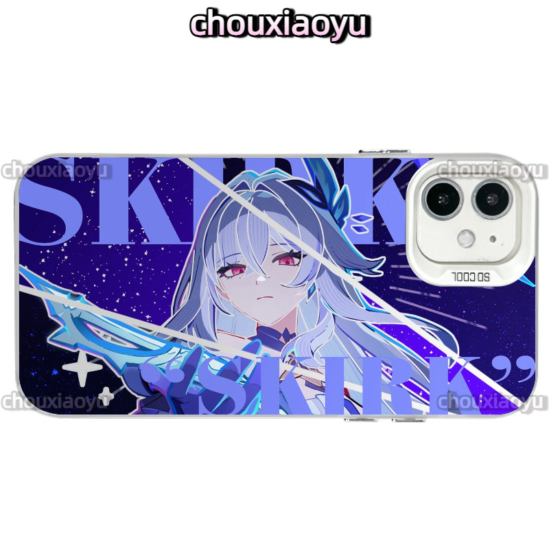 เหมาะสําหรับ Redmi note 14 13 12 5G Xiaomi Poco X7 X6 Pro X5 F7 F6 F5 F4 เคสโทรศัพท์ Genshin Impact‌ skirk อะนิเมะ Frosted สีสันเงิน