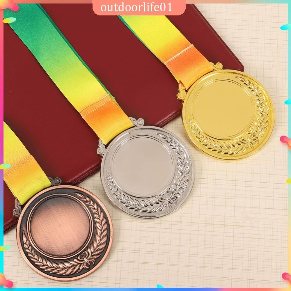 เหรียญรางวัล 2 นิ้ว 1st 2nd 3rd พร้อมริบบิ้น สําหรับโรงเรียน กีฬา ประชุม สําหรับเด็ก