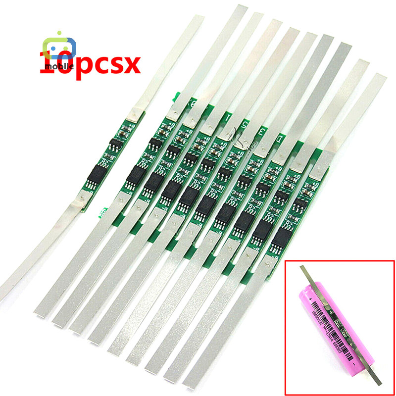 [maygood] 10 ชิ้น 2A BMS แผ่นป้องกันสําหรับ 1S 3.7V 18650 ชุดเซลล์ลิเธียม Li-ion {TH}